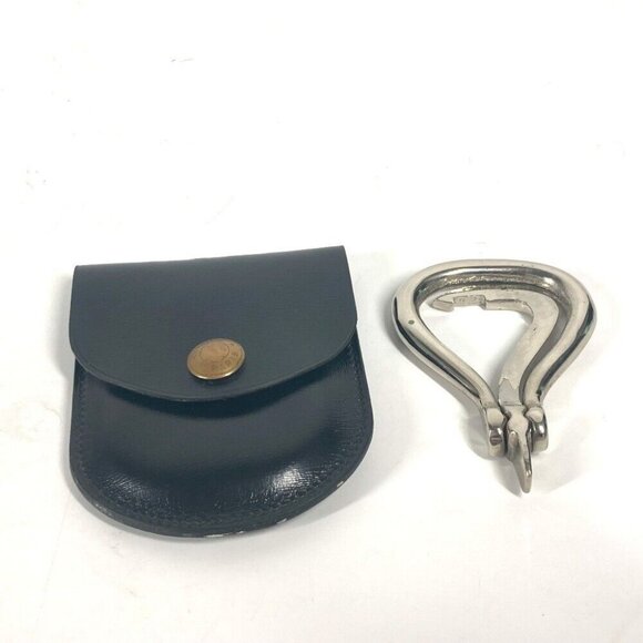HERMES Iron Claws Hoof Pick ETUI CUIR PIEDS Edi Cuir Pied Boot Hook With case - Picture 1 of 12